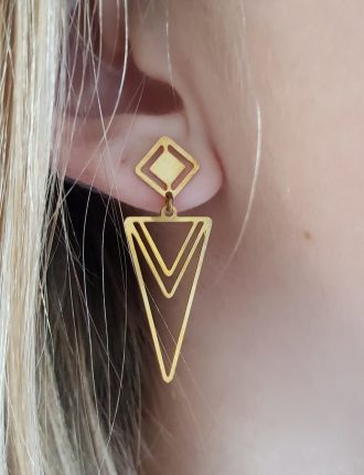 Boucles d'oreilles en laiton doré